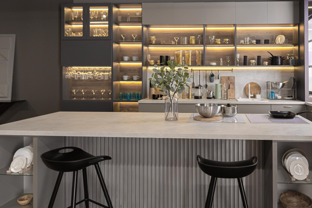 Eclairage LED architectural cuisine design contemporain