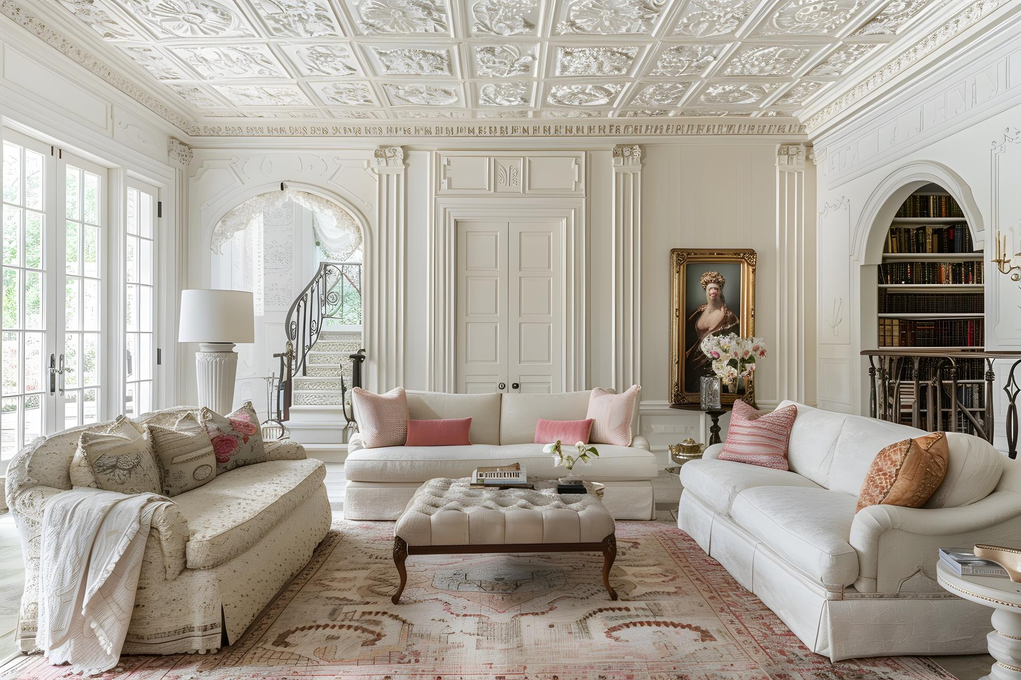 Peintre professionnel appliquant des finitions de luxe dans un appartement Haussmannien Paris