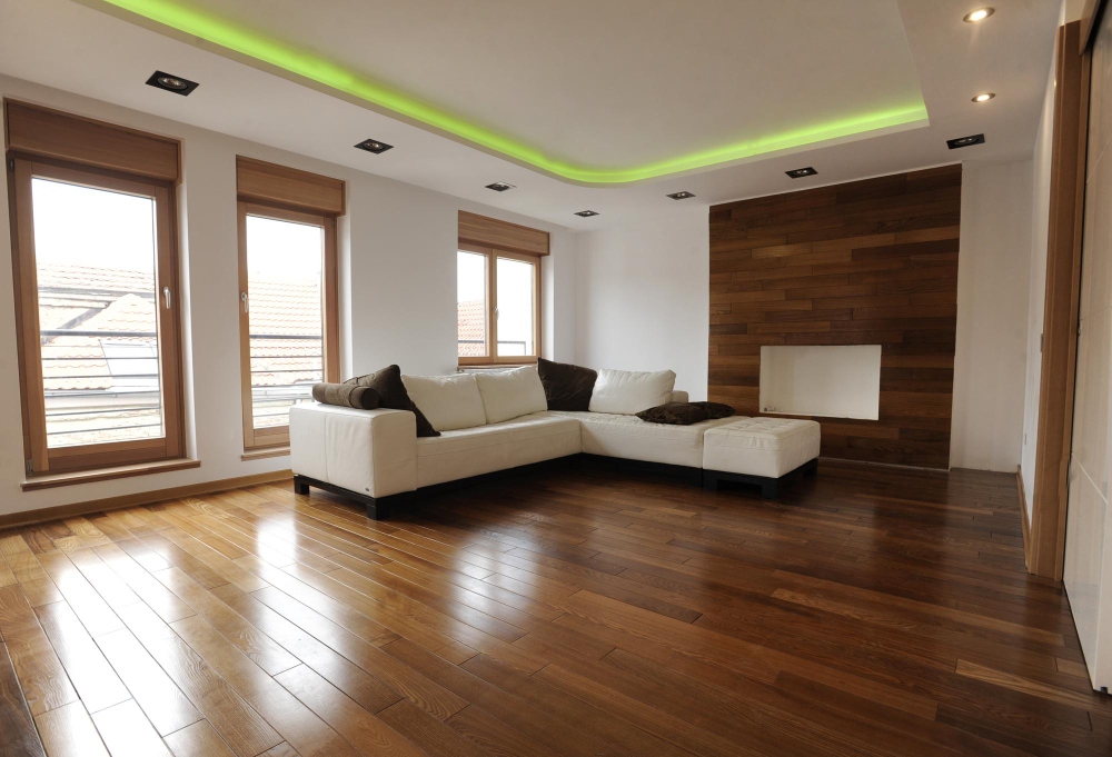 Parquet Baton Rompu chene clair vitrification mate appartement luxe
