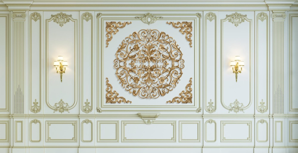 Peinture murale décorative et moulures haussmanniennes Paris — Projet Élégance