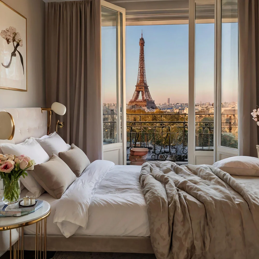Artisan peintre décorateur Paris 75 — peinture intérieure haut de gamme, rénovation appartement haussmannien, enduits décoratifs, pose papier peint, rénovation salle de bain et ravalement façade dans les 20 arrondissements (75001–75020) — entreprise certifiée décennale Qualibat, devis gratuit 48h — Projet Élégance